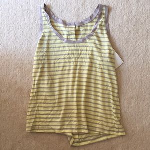 New yellow striped tank top